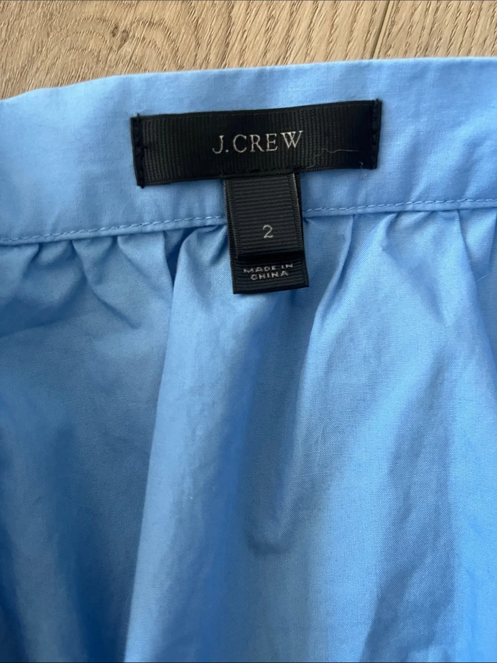 J. Crew Light Blue Wrap Ruffle Skirt